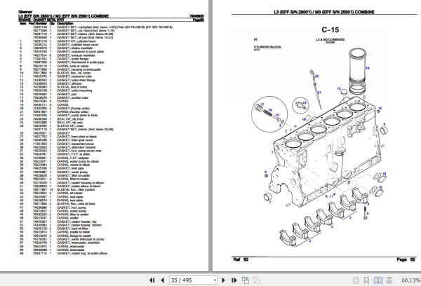 Gleaner Combine L3 M3 Parts Catalog 79006820 3
