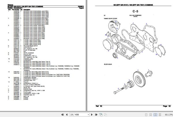 Gleaner Combine N5 N6 Parts Catalog 79006814 2