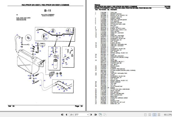 Gleaner Combine R42 R52 Parts Catalog 79012388 2
