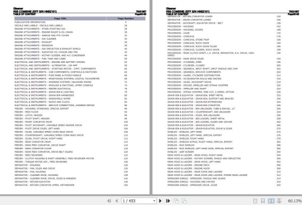 Gleaner Combine R55 Parts Catalog 79021867 1