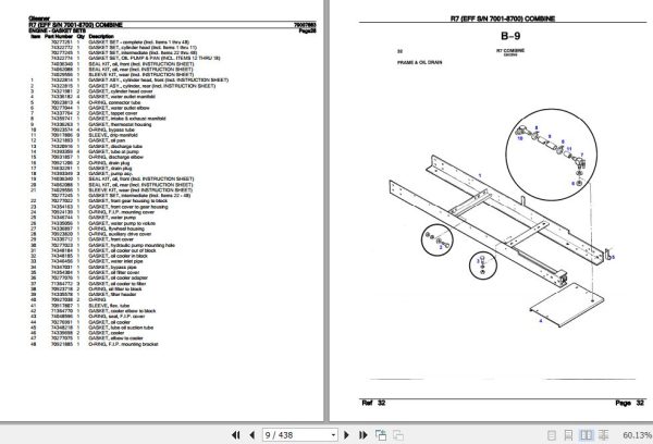 Gleaner Combine R7 Parts Catalog 79007883 2
