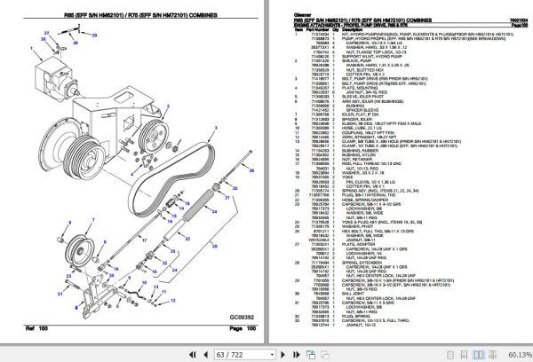 Gleaner Combines R65 R75 Parts Catalog 79021524 3