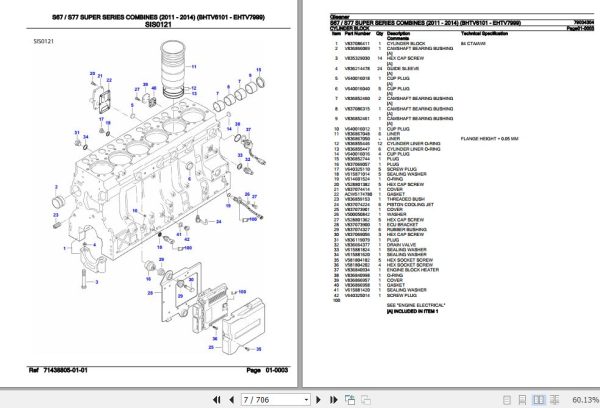 Gleaner Combines S67 S77 Super Series Parts Catalog 79034304 2