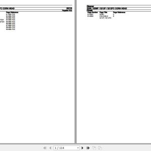 Gleaner Corn Head 3206 3206F 3212F 3212FC Parts Catalog 652125 1