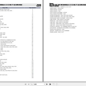 Gleaner Corn Head 330 335 430 435 630 Parts Catalog 79001583 1