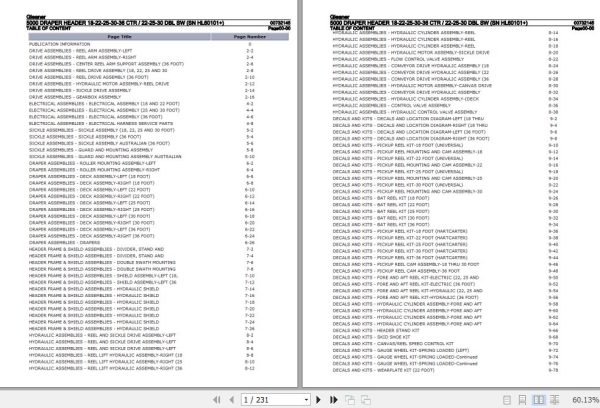 Gleaner Draper Header 5000 Parts Catalog 00732145 1