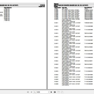 Gleaner Dynaflex Draper Header 9250 Parts Catalog 00733198 1