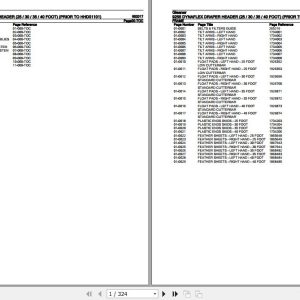 Gleaner Dynaflex Draper Header 9255 Parts Catalog 652017 1
