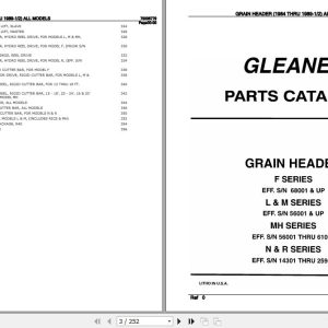Gleaner Grain Header All Models Parts Catalog 79006779 1