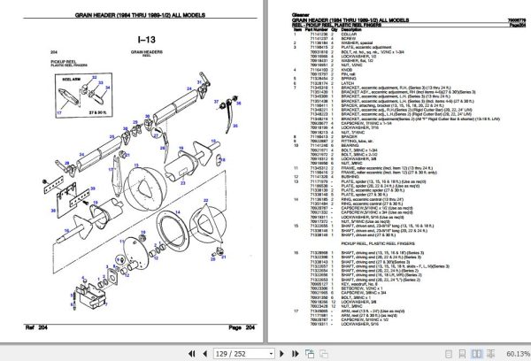 Gleaner Grain Header All Models Parts Catalog 79006779 3
