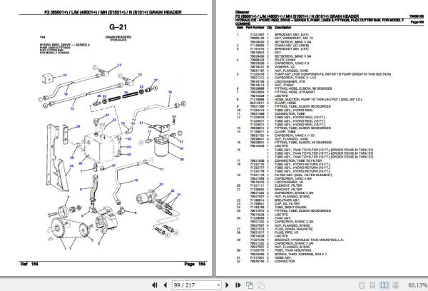 Gleaner Grain Header F2 LM MH N Parts Catalog 79006150 3