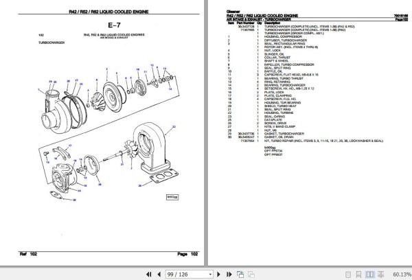Gleaner R42 R52 R62 Liquid Cooled Engine Parts Catalog 79016168 3