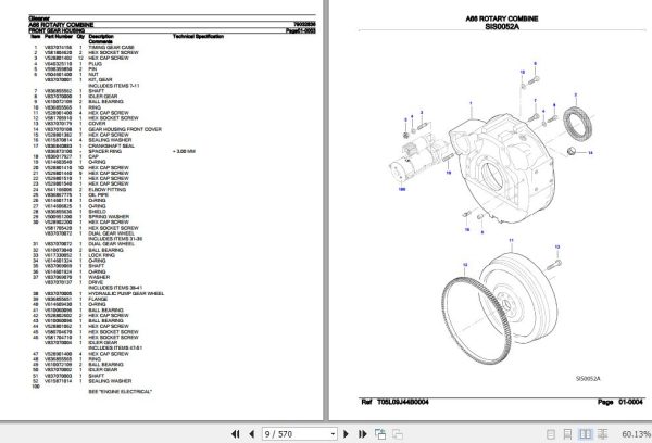 Gleaner Rotary Combine A66 Parts Catalog 79032836 2