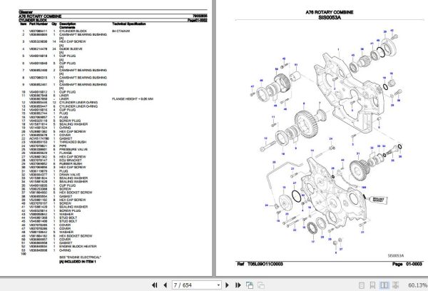 Gleaner Rotary Combine A76 Parts Catalog 79032835 2