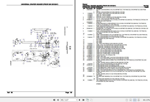 Gleaner Universal Draper Header Parts Catalog 79017023 3