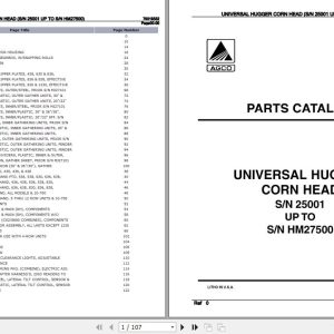 Gleaner Universal Hugger Corn Head Parts Catalog 79019332 1