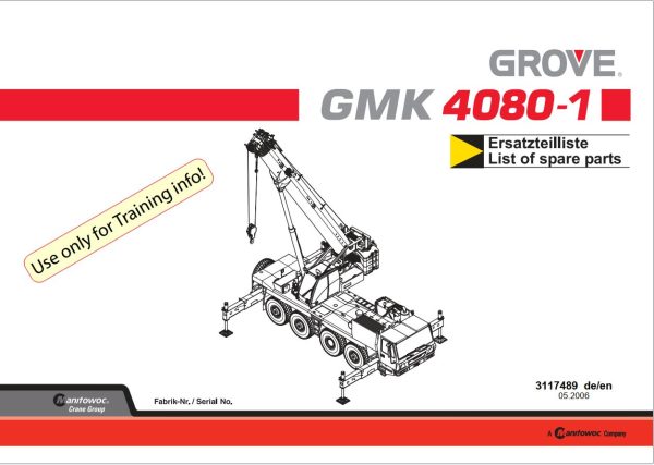 Grove Crane GMK4080 1 Training Manuals and Schematics 2