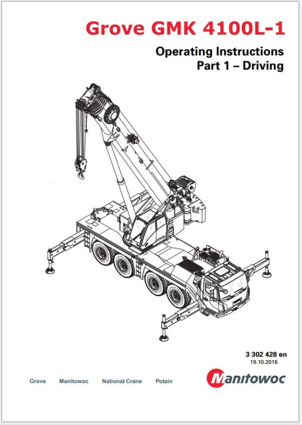 Grove Crane GMK4100L 1 Training Manuals and Schematics 1