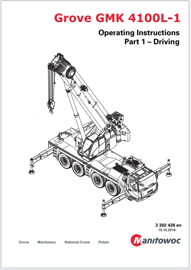 Grove Crane GMK4100L 1 Training Manuals and Schematics 1
