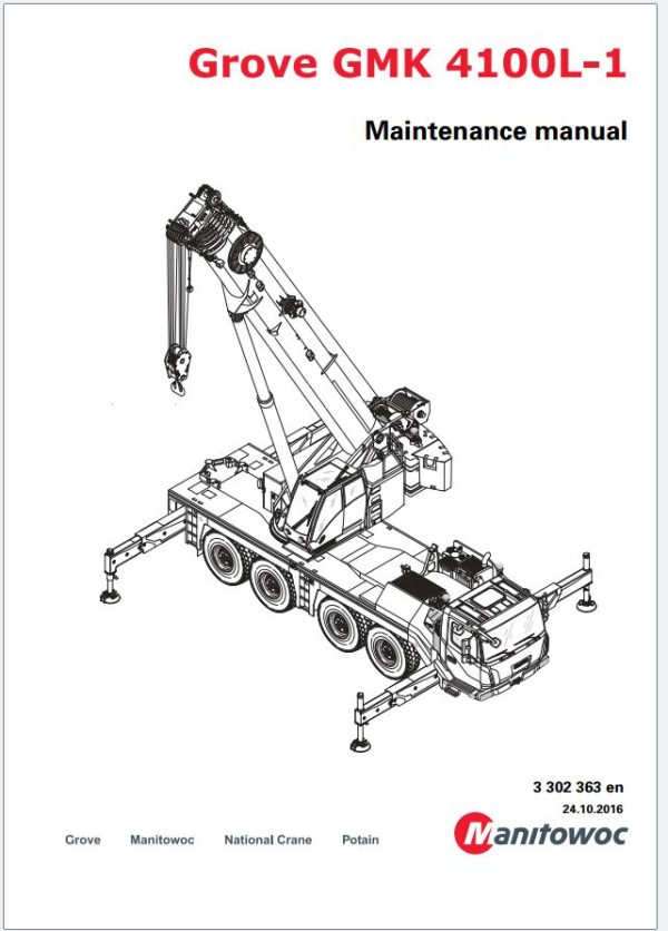 Grove Crane GMK4100L 1 Training Manuals and Schematics 2