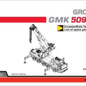 Grove Crane GMK5095 Circuit Wiring Diagrams and Parts List 1