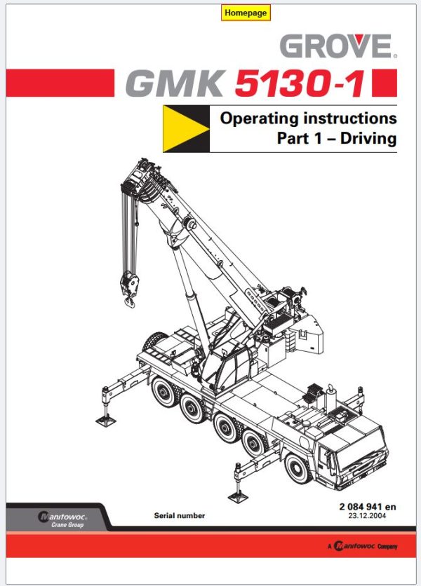 Grove Crane GMK5130 1 Training Manuals and Schematics 2