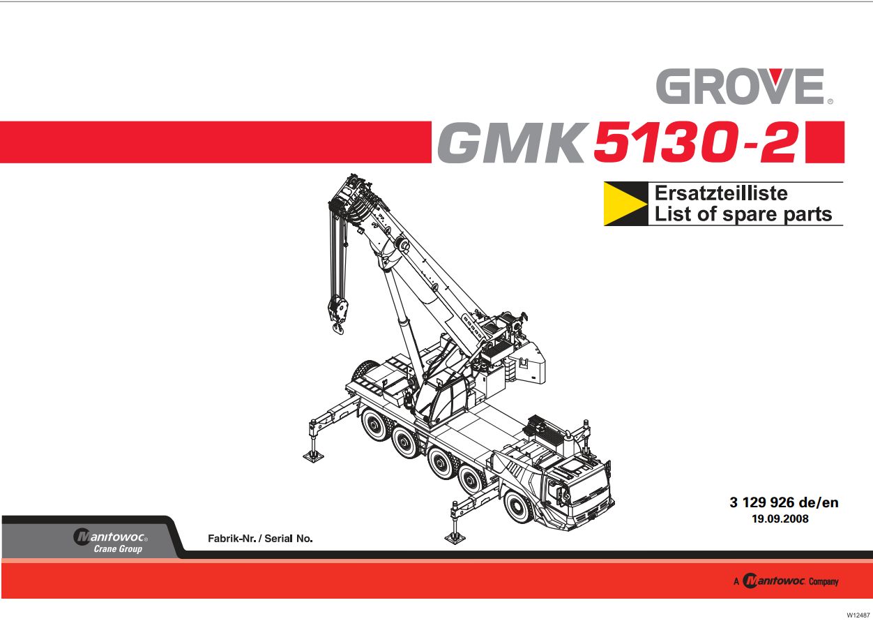 Grove Crane GMK5130 2 Operator Manual and Parts Catalog 1