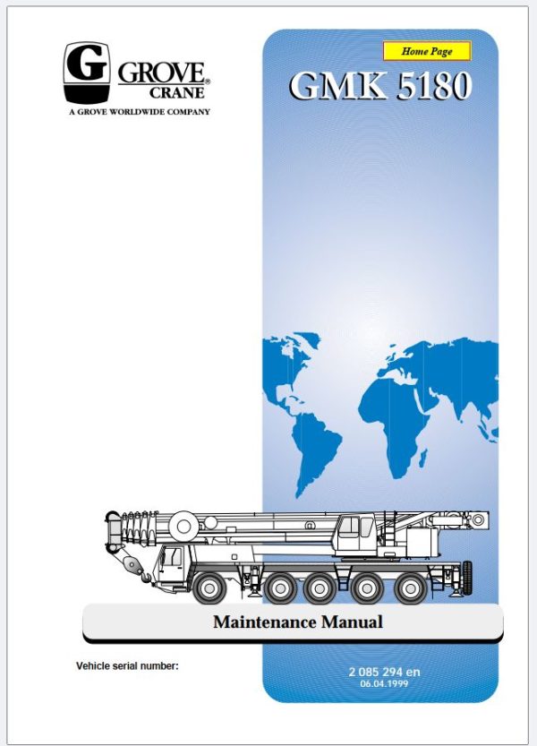 Grove Crane GMK5180 Training Manuals and Schematics 2