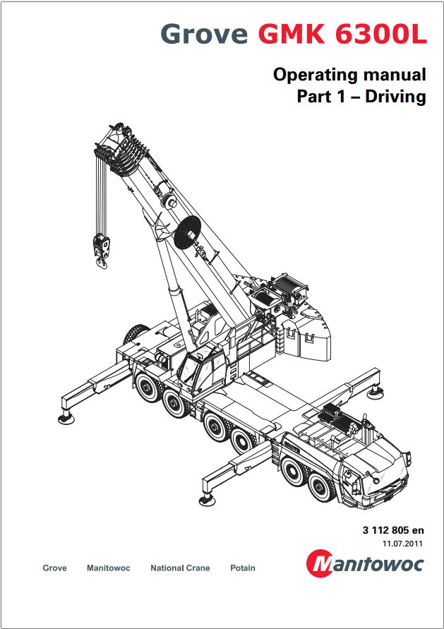 Grove Crane GMK6300L Training Manuals and Schematics 1