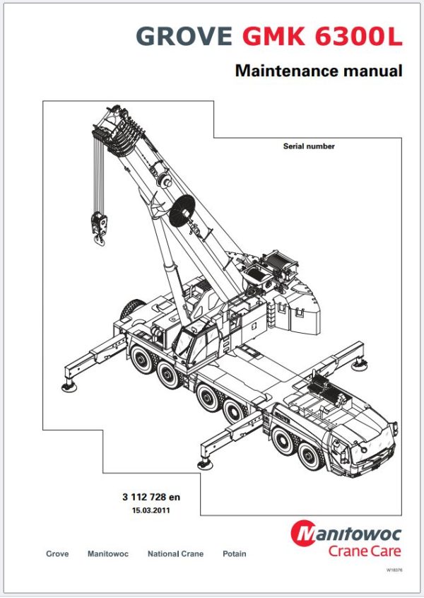 Grove Crane GMK6300L Training Manuals and Schematics 2