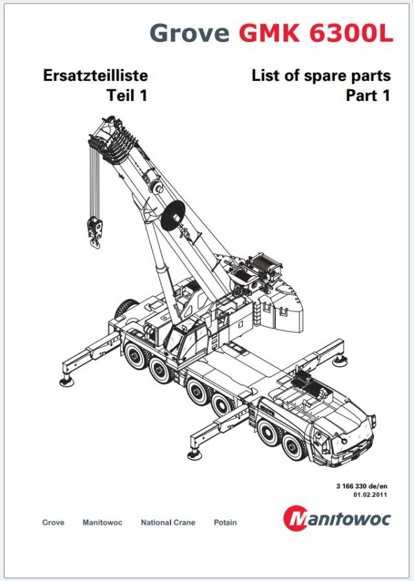 Grove Crane GMK6300L Training Manuals and Schematics 3
