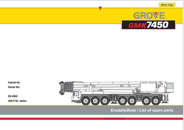 Grove Crane GMK7450 Training Manuals and Schematics 3