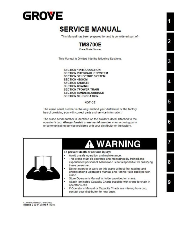 Grove Crane GROVE 2.1 Training Manuals and Schematics 3