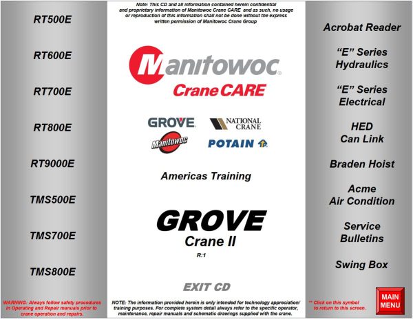 Grove Crane II Training Manuals and Schematics 1