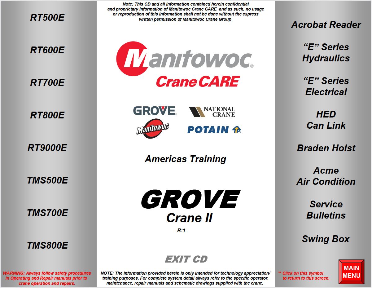 Grove Crane II Training Manuals and Schematics 1