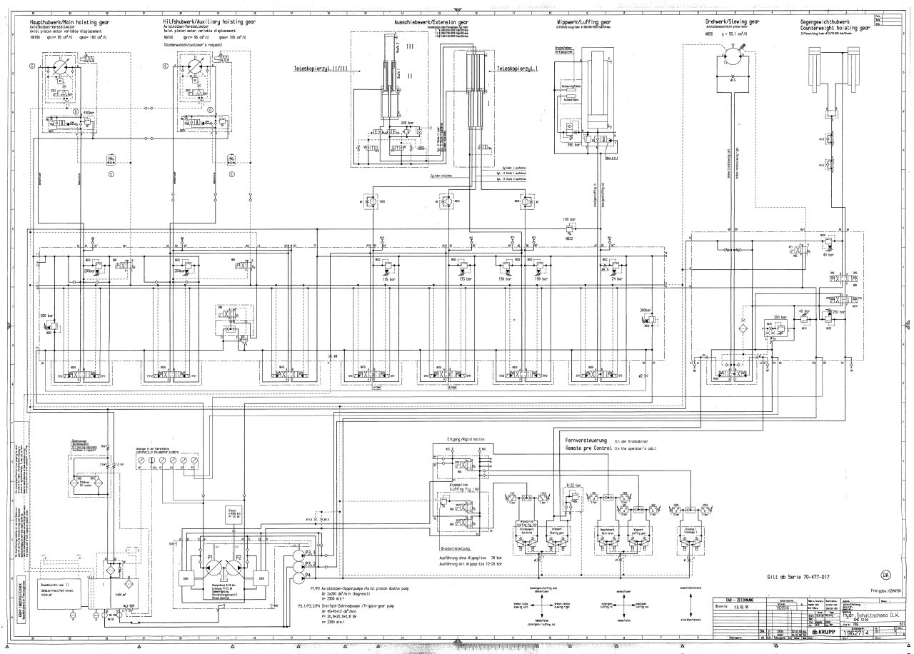 Grove Crane KMK5100 Hydraulic and Electrical Schematics 1