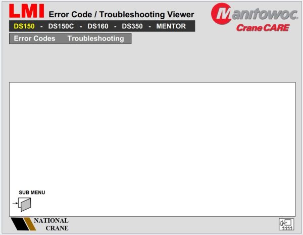 Grove Crane LMI Error Code Troubleshooting Viewer 1