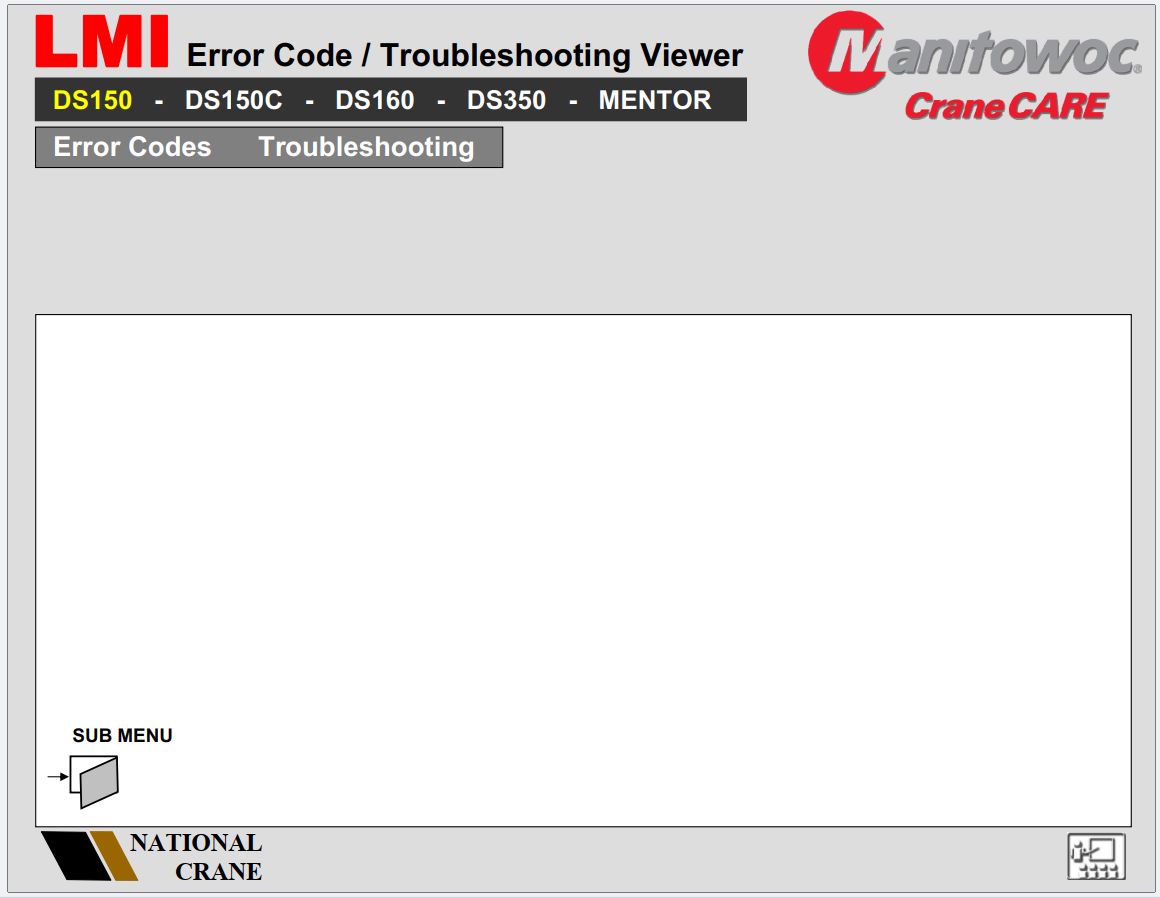 Grove Crane LMI Error Code Troubleshooting Viewer 1