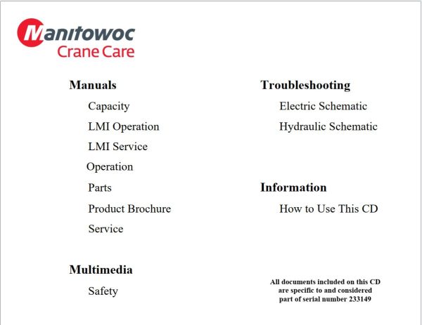 Grove Crane RT650 Training Manuals and Schematics 1