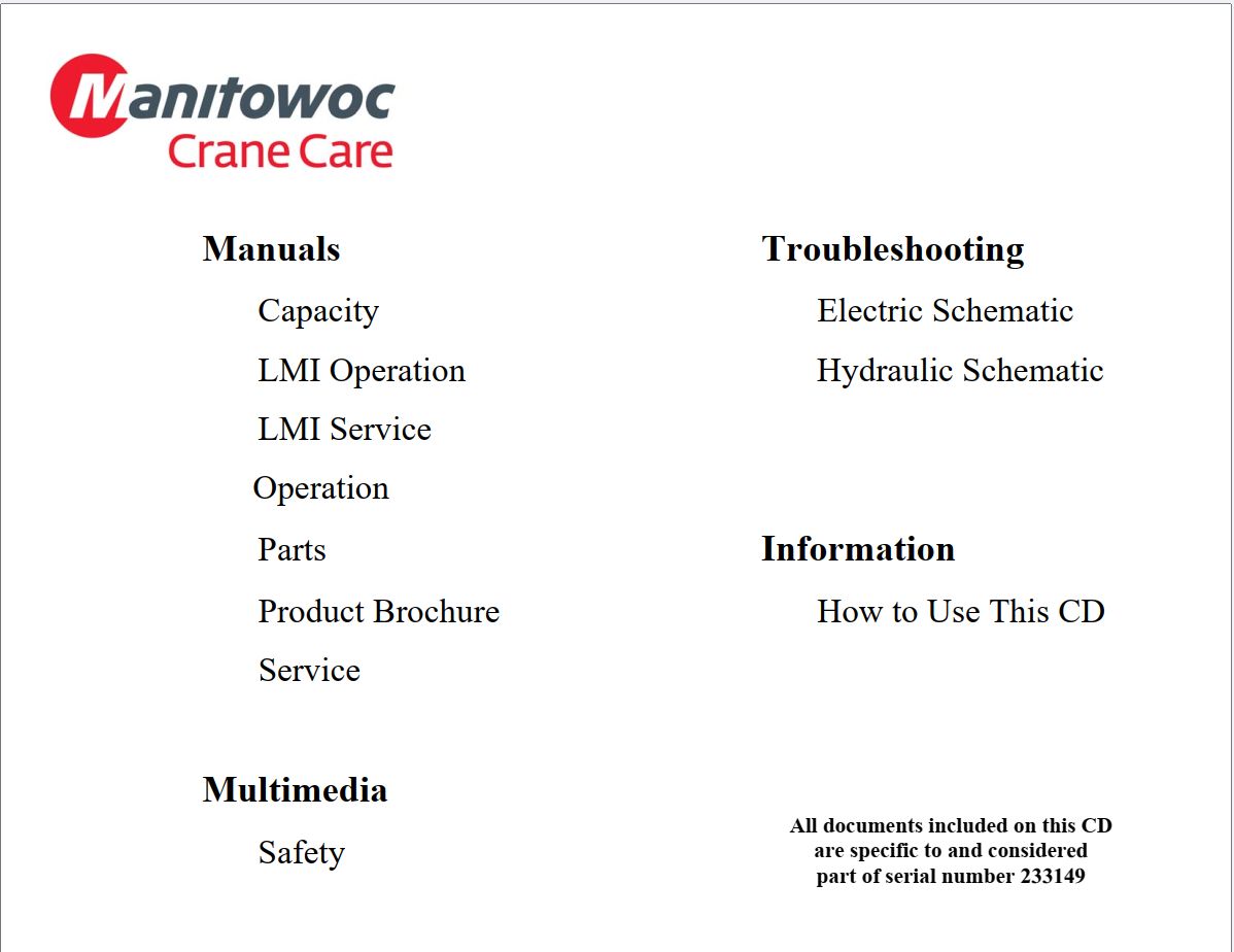 Grove Crane RT650 Training Manuals and Schematics 1