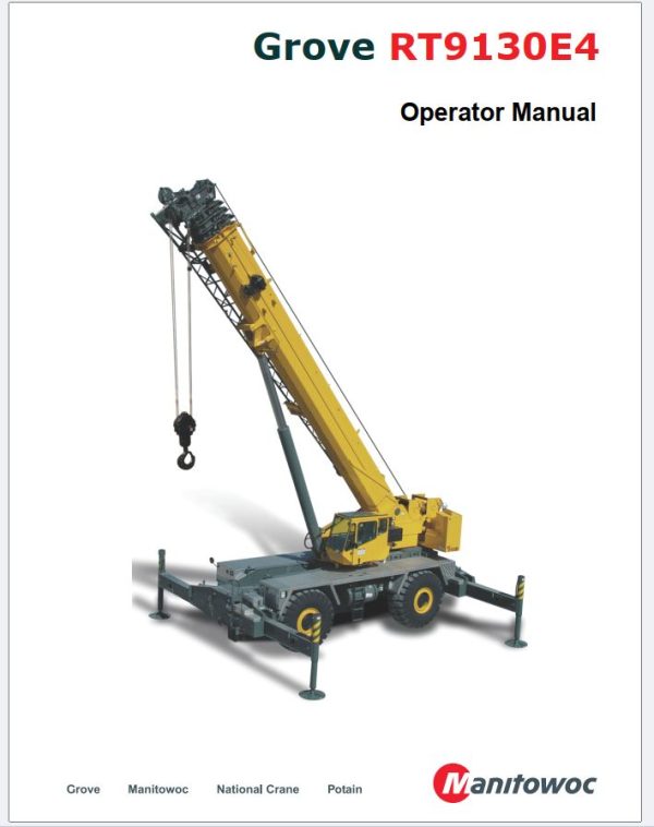 Grove Crane RT9130E4 Training Manuals and Schematics 3