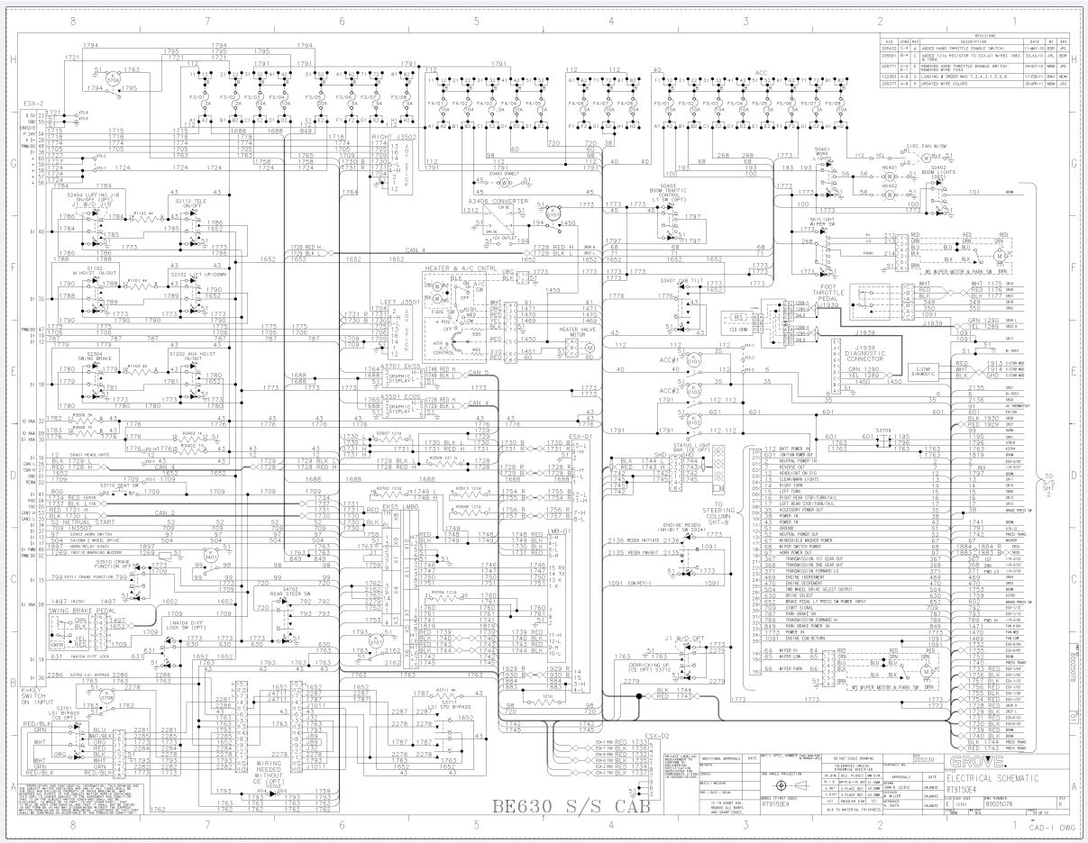 Grove Crane RT9150E4 Electrical Schematics 1
