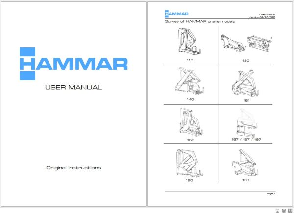 Hammar Side Loader 110 195 User Maintenance Service Manual 3
