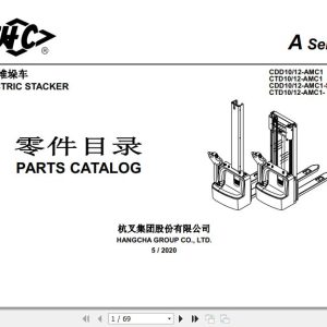 Hangcha Electric Stacker CDD10 AMC1 to CTD12 AMC1 SZ Parts Catalog 2020 1