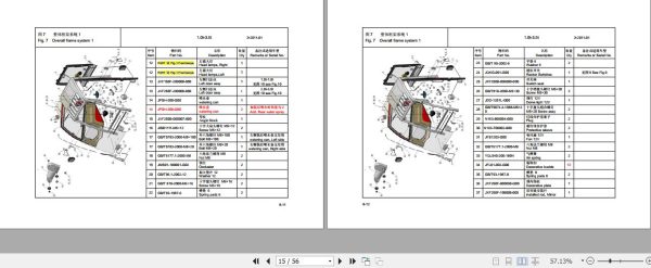 Hangcha Forklift 1.0t 3.5t Part VIII Cab System Contents Parts Catalog 2