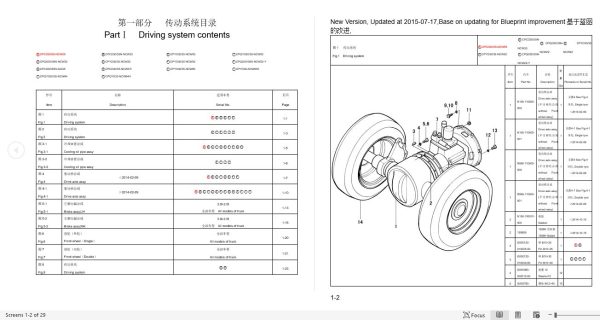 Hangcha Forklift 3.0t 3.5t Parts Catalog 1
