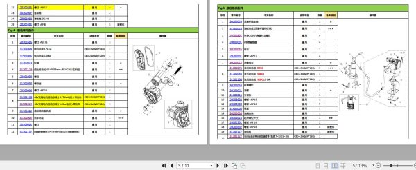Hangcha Forklift CBD 15WS to CBD15 WS 65L Parts Catalog 2021 ZH 2