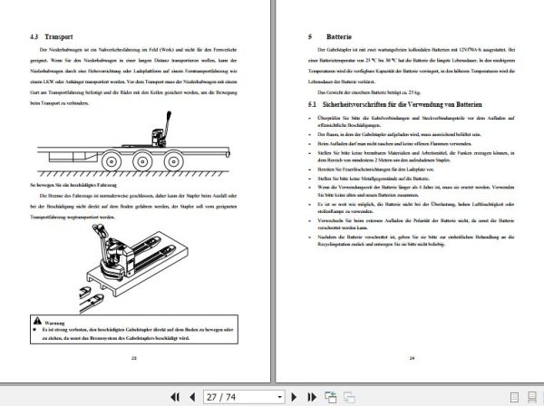 Hangcha Forklift CBD15 A2MC1 Operation Maintenance Manual 2017 DE 2