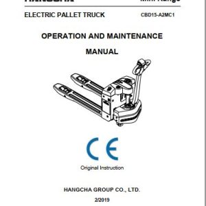 Hangcha Forklift CBD15 A2MC1 Operation Maintenance Manual 2019 1