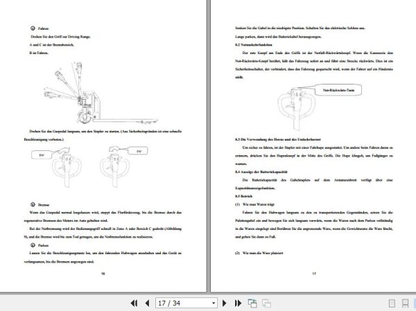 Hangcha Forklift CBD15 JC1 I Operation Maintenance Manual 2019 DE 3